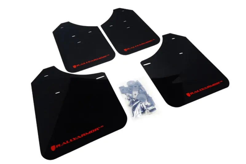Rally Armor Black UR Mud Flap w/Red Logo - 2002-2007 Subaru WRX / 2004-2007 STI (Wagons Req. Mod.)