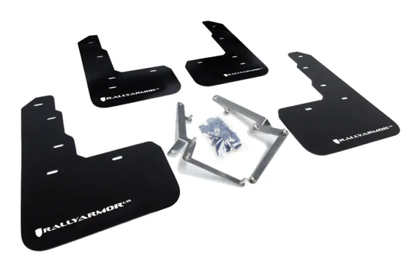 Rally Armor Black UR Mud Flap w/White Logo - 2017-2022 Honda Civic Type R