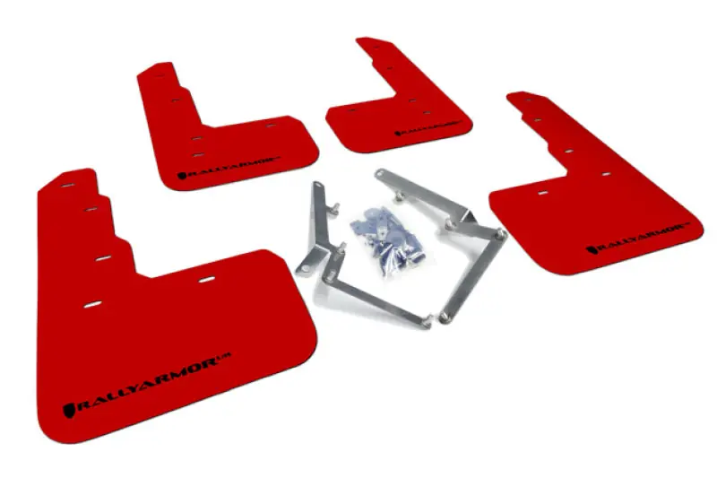 Rally Armor Red UR Mud Flap w/Black Logo - 2017-2022 Honda Civic Type R