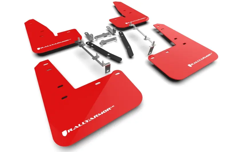 Rally Armor Red UR Mud Flap w/White Logo - 2023-2026 Toyota GR Corolla