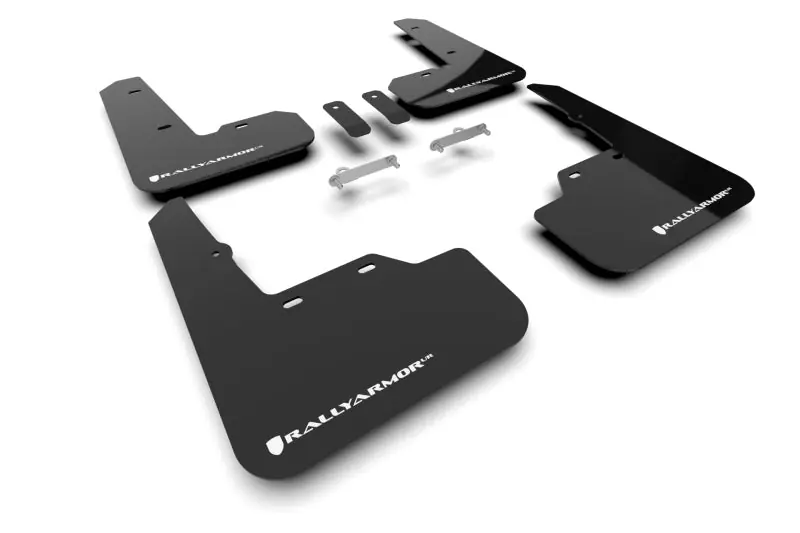Rally Armor Black UR Mud Flap w/White Logo - 2022-2026 Subaru WRX