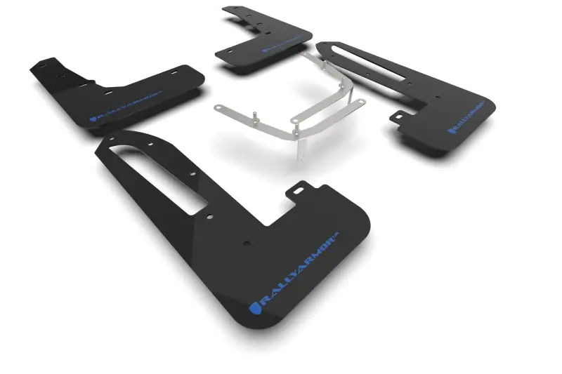 Rally Armor Black Mud Flap Light Blue Logo - 2023-2026 Honda Civic Type R