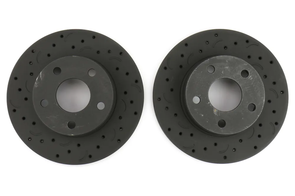Hawk Talon Cross Drilled and Slotted Front Rotor Pair - 1993-1995 Subaru Impreza