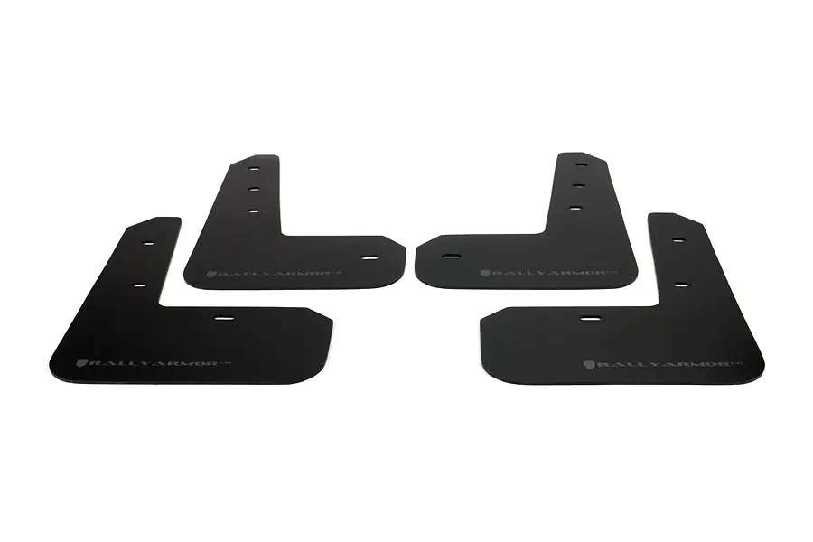 Rally Armor UR Mudflaps Black Urethane Silver Logo - 2013-2021 Scion FR-S / Subaru BRZ / Toyota 86