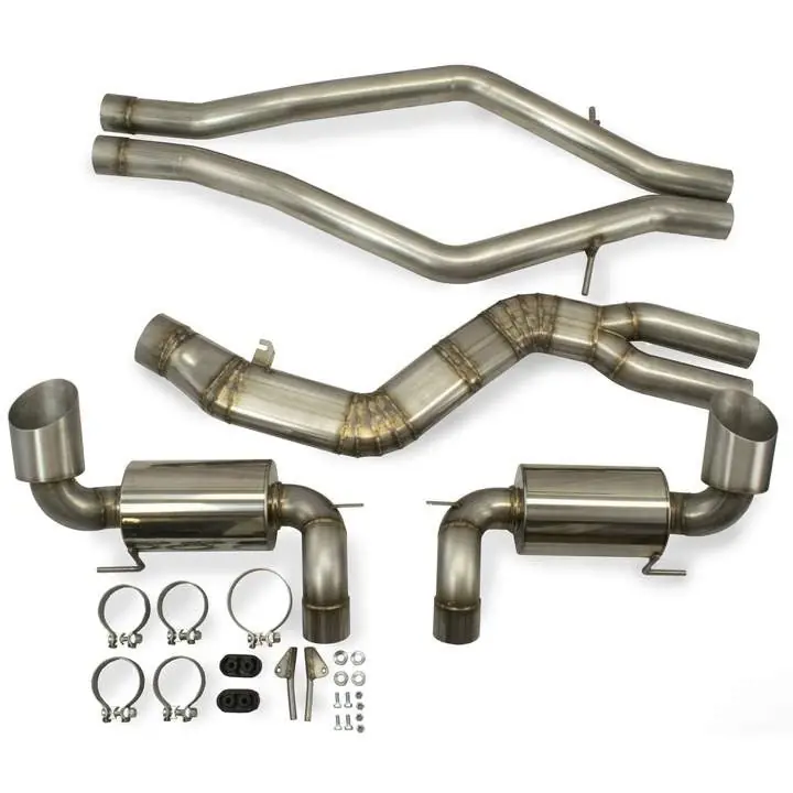 ETS Cat-Back Exhaust System Pro Series Downpipe Connection Dual Mufflers Resonated - 2020-2024 Toyota Supra