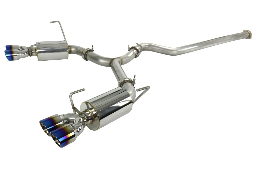 ETS Quiet Cat Back Exhaust System Titanium Tip - 2015-2021 Subaru WRX / STI