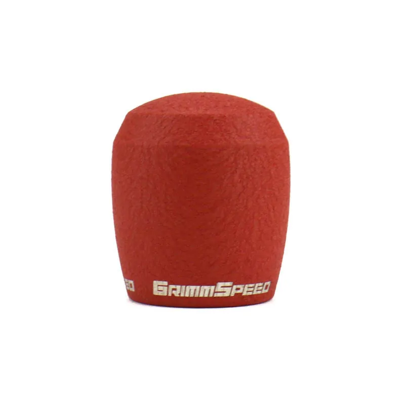 GrimmSpeed Stubby Shift Knob Stainless Steel Red - Subaru 6MT Models (inc. 2004+ STI / 2013+ BRZ)