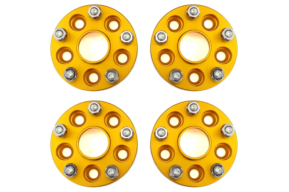 ISC Suspension 5x100 to 5x114.3 25mm Wheel Adapters Gold - Subaru Models (inc. 2002-2014 WRX)