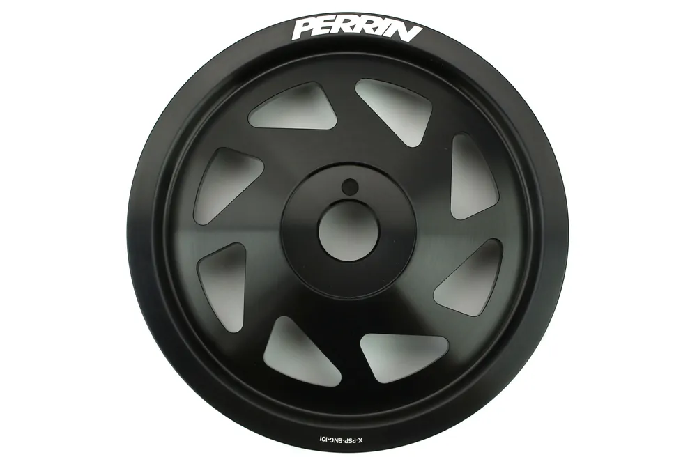 PERRIN Lightweight Crank Pulley Black - Subaru Models (inc. 2013-2020 BRZ / 2015-2018 WRX)