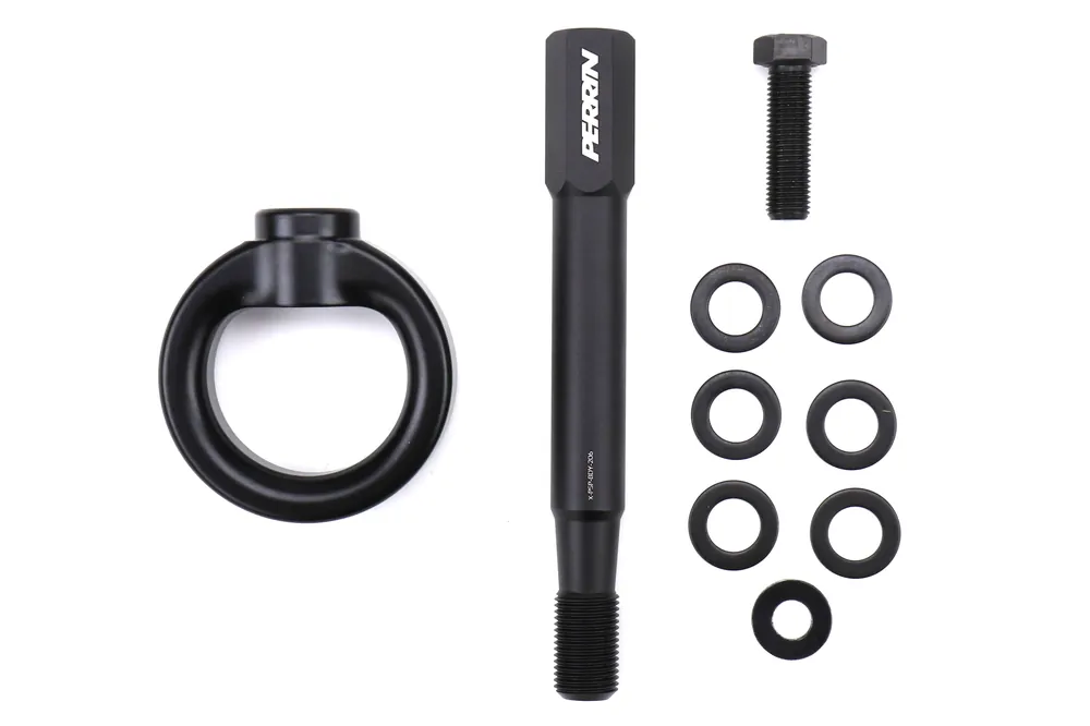 PERRIN Performance Rear Tow Hook Kit Black - 2015-2021 Subaru WRX / STI