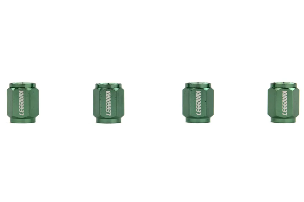 Project Kics Leggdura Racing Green Valve Cap - Universal