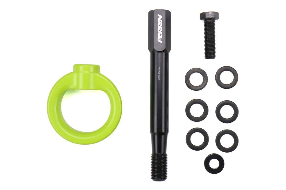 PERRIN Tow Hook Kit Rear Neon Yellow - 2013-2016 Scion FR-S / 2013-2024 Subaru BRZ / 2017-2019 Toyota 86
