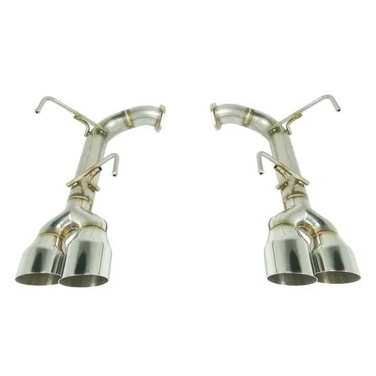 Remark Axle Back Exhaust Muffler Delete Stainless Single Wall 4in Tips - 2015-2024 Subaru WRX / 2015-2021 STI
