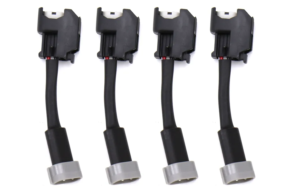 Fuel Injector Clinic Injector Plug Adaptors - US Car/EV6 (Female) to Denso (Male) Set of 4 - Universal