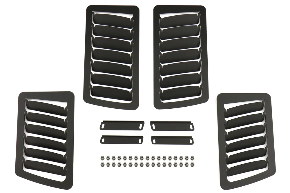 Verus Engineering Slanted Hood Louver Kit Black - 2013-2021 Scion FR-S / Subaru BRZ / Toyota 86