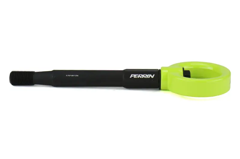 PERRIN Performance Rear Tow Hook Kit Neon Yellow - 2015-2021 Subaru WRX / STI