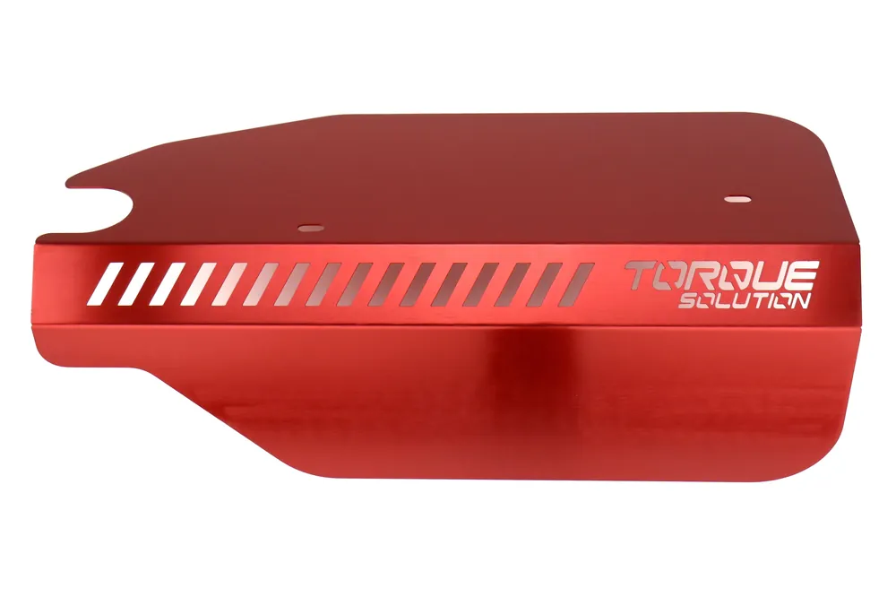 Torque Solution Engine Pulley Cover Red - 2015-2021 Subaru WRX / 2014-2018 Forester XT