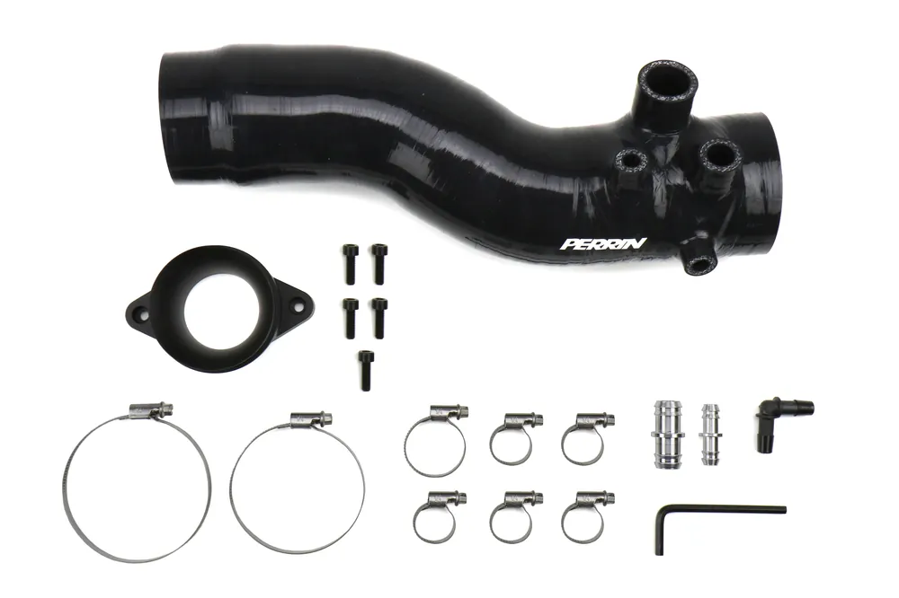 PERRIN Turbo Inlet Hose w/ Nozzle Black - 2015-2021 Subaru WRX