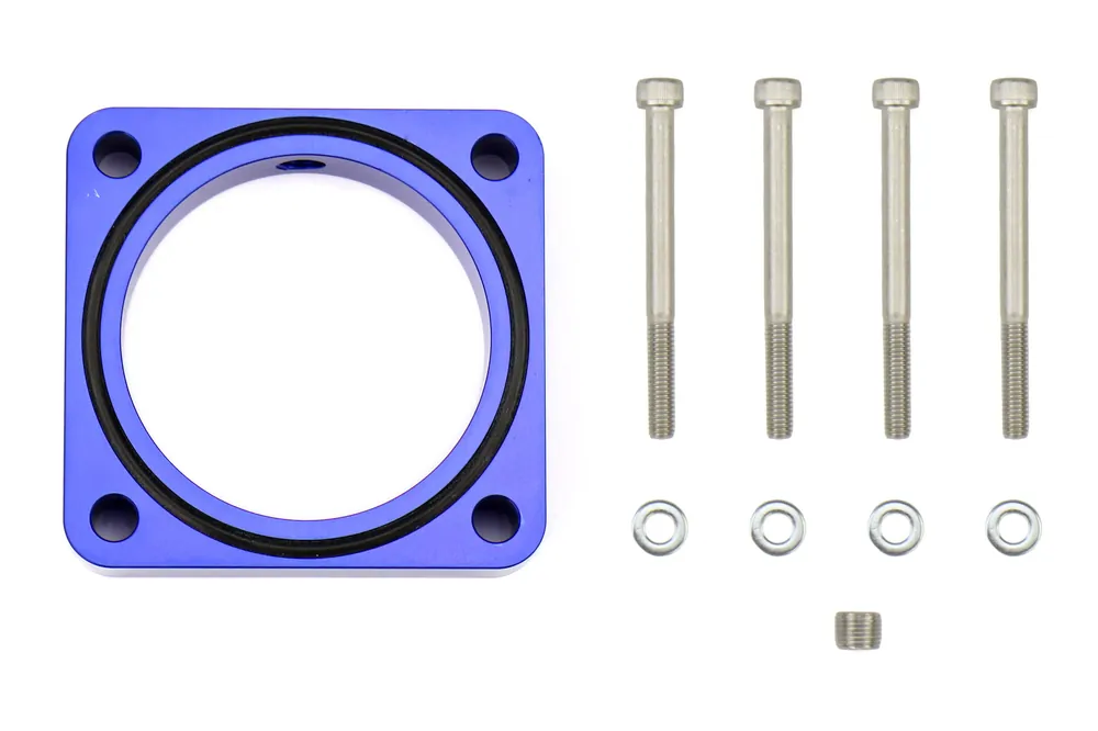 Torque Solution 19mm Throttle Body Spacer Blue - 2013-2021 Scion FR-S / Subaru BRZ / Toyota 86