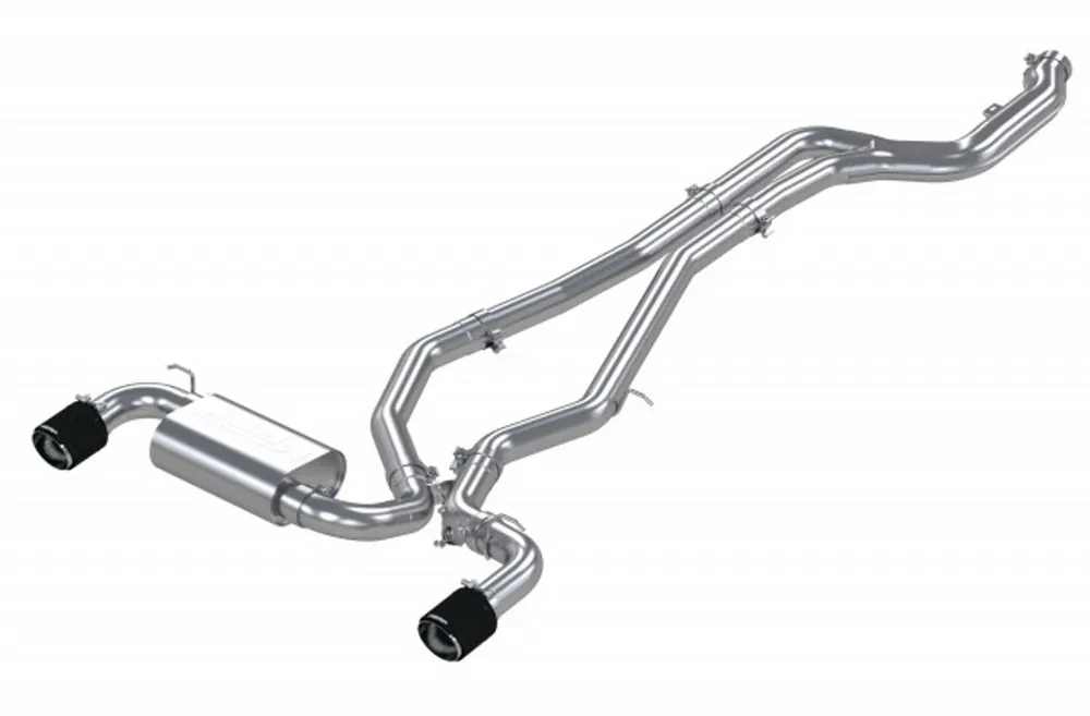 MBRP Cat Back Exhaust w/ Dual Rear Carbon Fiber Tips - 2020-2024 Toyota Supra