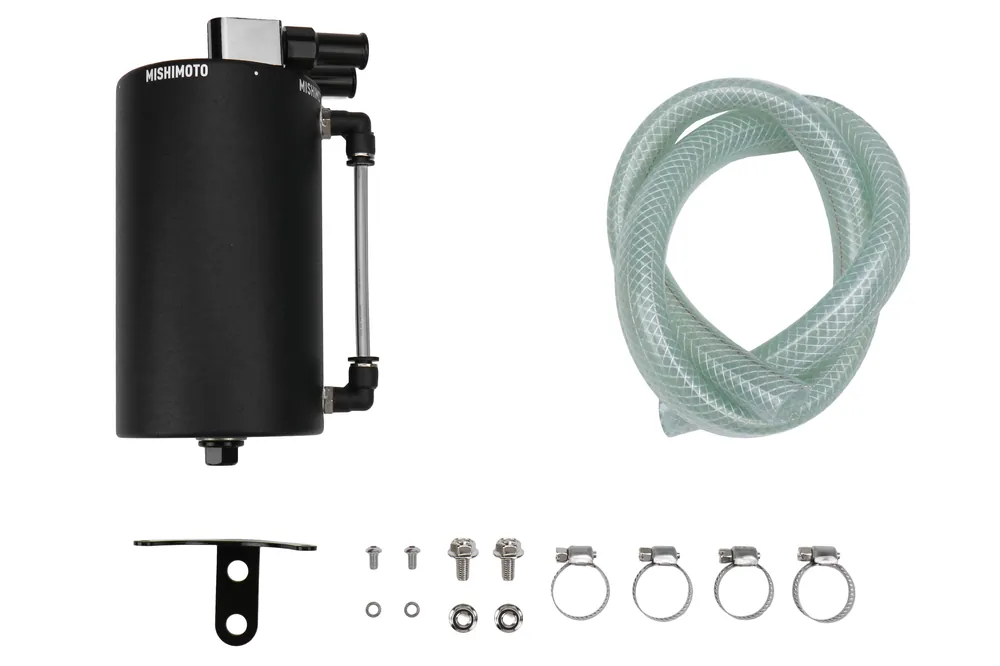 Mishimoto Aluminum Oil Catch Can Wrinkle Black - Universal
