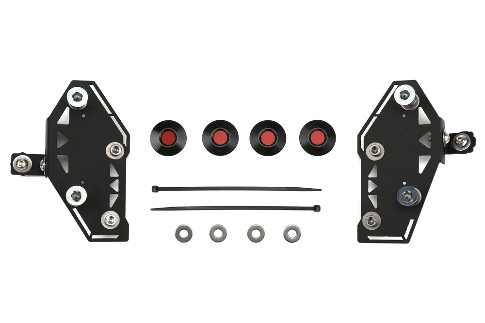 Move Over Racing Bumper Kit No Logo- Black w/ Red Button - 2015-2021 Subaru WRX / STI