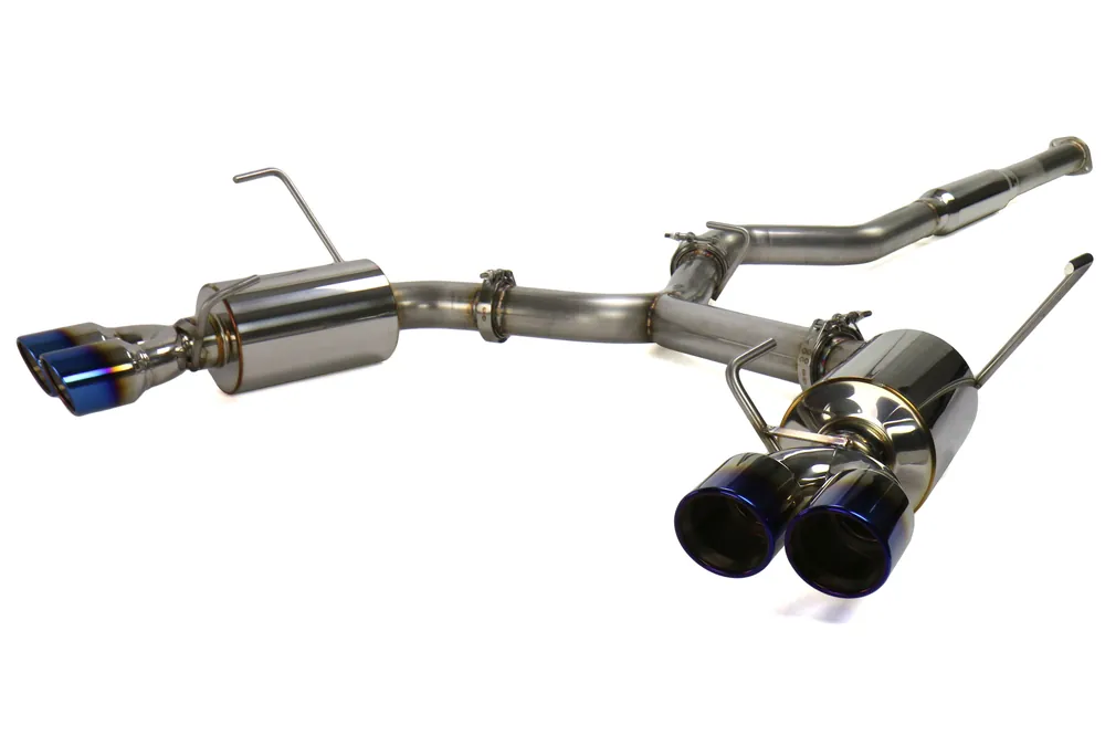 ETS Catback Exhaust System Resonated w/ Blue Tips - 2015-2021 Subaru WRX / STI