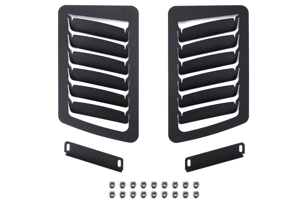 Verus Engineering Hood Louver Kit Small Louvers Only Powder Coated Black - 2013-2021 Scion FRS / Subaru BRZ / Toyota 86