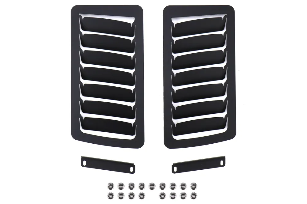Verus Engineering Hood Louver Kit Large Louvers Only Powder Coated Black - 2013-2021 Scion FRS / Subaru BRZ / Toyota 86