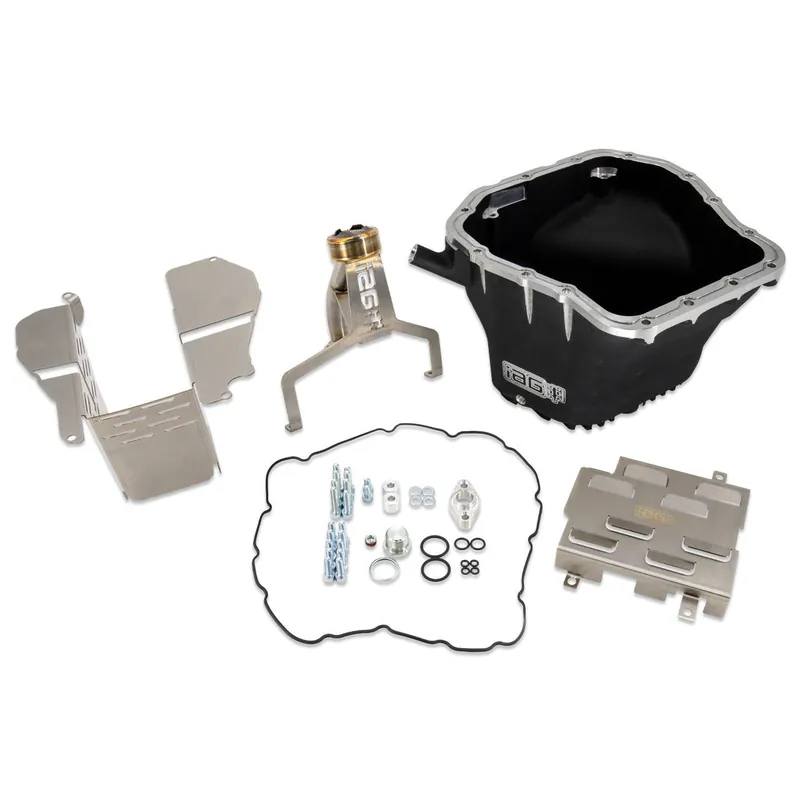 IAG EJ Street Series Oil Pan Package (Oil Pan, V2 Oil Pickup, Street Lower Baffle, Windage Tray) - Black - 2002-2014 Subaru WRX / 2004-2021 STI / 2005-2009 Legacy GT / 2004-2013 Forester XT