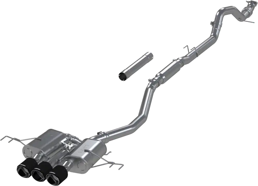 MBRP T304 Stainless Steel 3" Cat-Back - Triple Center Outlet w/ Carbon Fiber Tips - 2023-2026 Honda Civic Type R