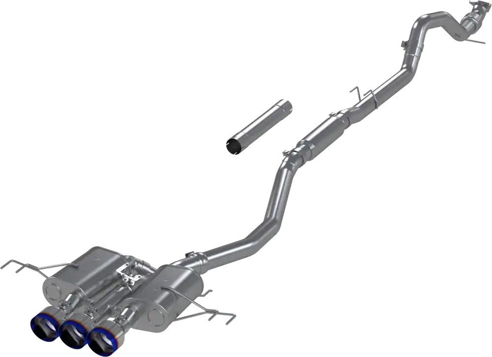 MBRP T304 Stainless Steel 3" Cat-Back - Triple Center Outlet with Burnt End Tips - 2023-2024 Honda Civic Type R