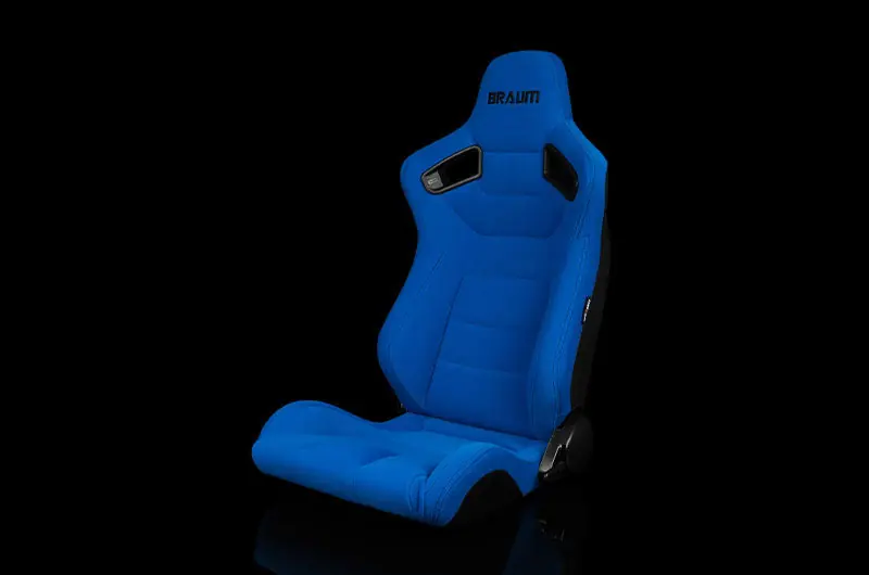 Braum Elite Series Sport Seats - Blue Cloth (Black Stitching) Pair - Universal