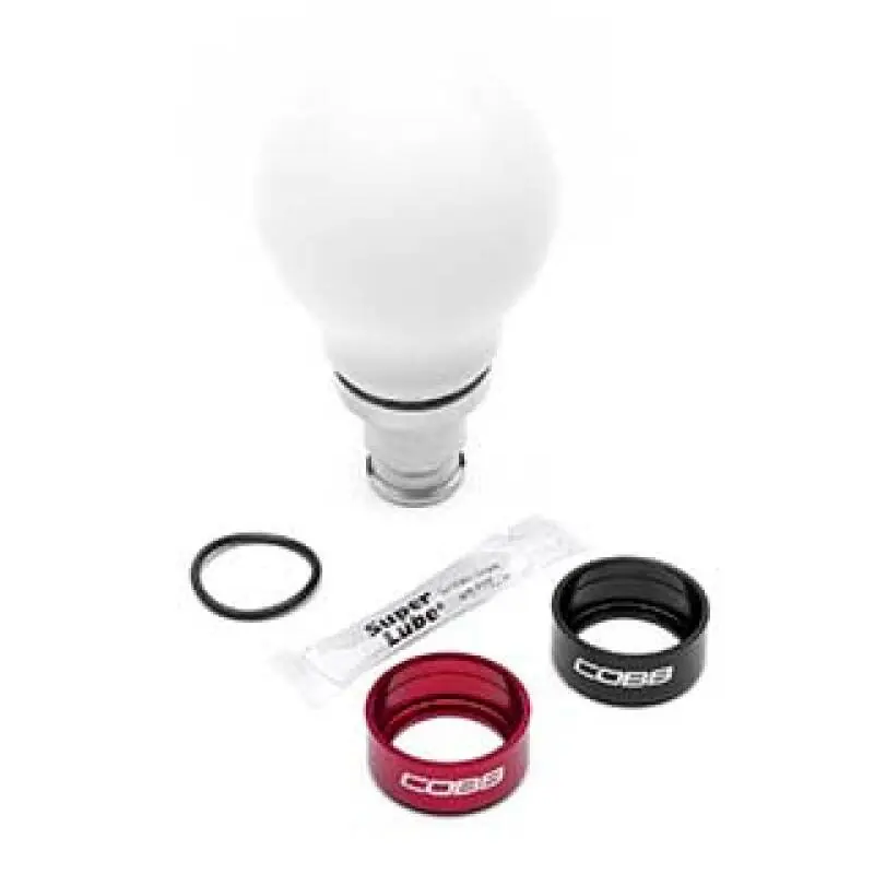 Cobb 6-Speed Short Weighted Cobb Knob - White - 2017-2021 Honda Civic Type R
