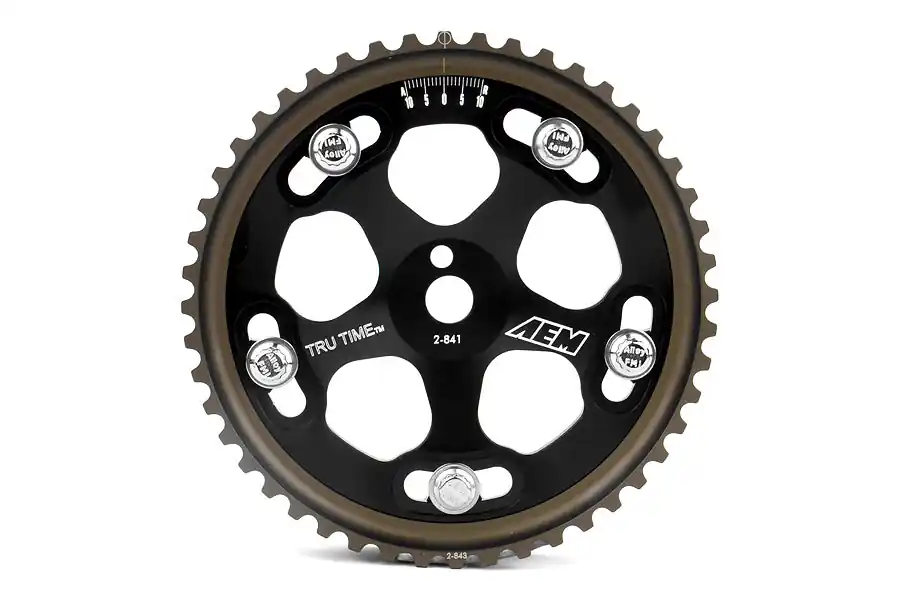 AEM Electronics Tru-Time Adjustable Cam Gear Black - 2003-2005 Mitsubishi Evo 8