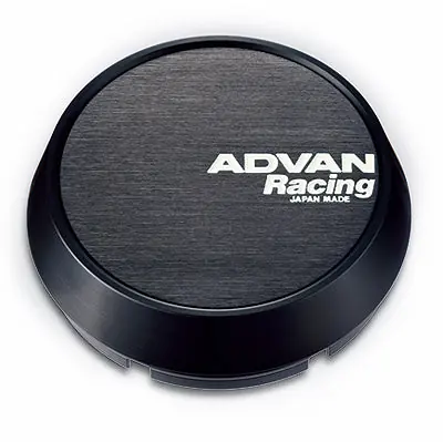 Advan Racing Middle Center Cap 63mm Black w/White Letters