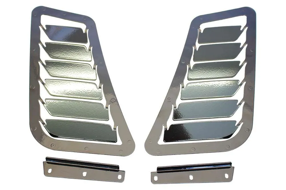 Verus Engineering Hood Louver Kit Powdercoated Black - 2015-2019 Volkswagen GTI / 2016-2019 Golf R