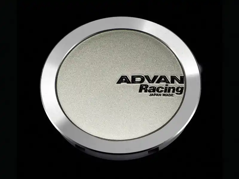 Advan Racing Center Cap 73MM Full Flat Type Sand Metallic Finish w/Black Letters