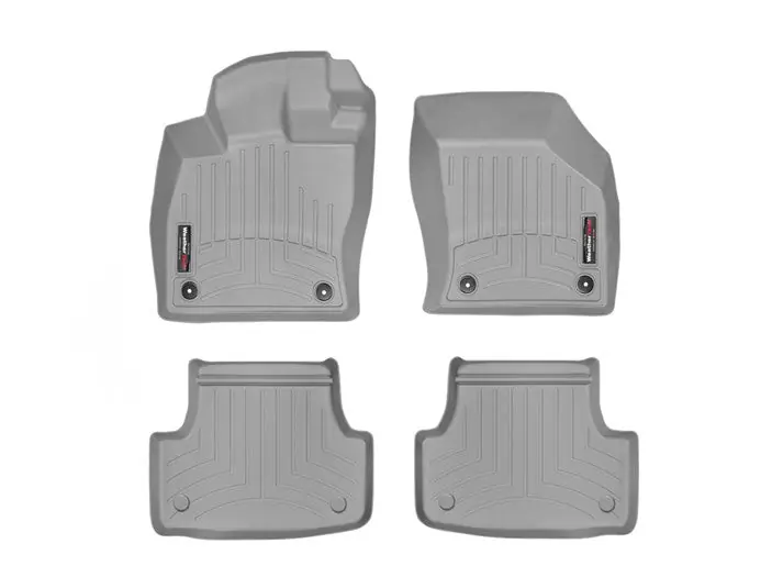 Weathertech Floorliners Grey Front and Rear - 2015-2019 Volkswagen Golf / GTI / 2016-2019 Golf SportWagen / Golf R / Golf Alltrack / 2015-2016 Audi A3 / A3 Quattro / S3