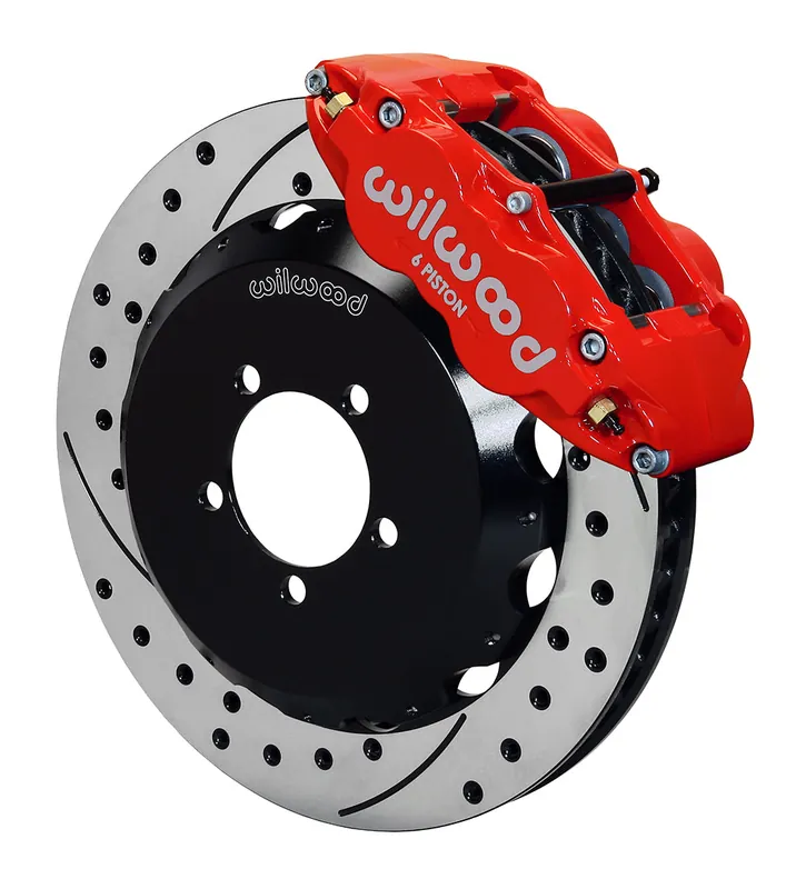 Wilwood FNSL6R 13.06in Front Kit Drilled / Slotted Red - 2002-2021 Subaru WRX / 2004-2021 STI / 2003-2006 Baja / 1998-2013 Forester / 1994-2014 Impreza / 1994-2009 Legacy / 2000-2009 Outback