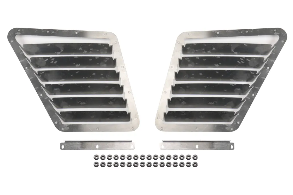 Verus Engineering Hood Louver Kit Raw Aluminum - 2014-2019 Ford Fiesta ST