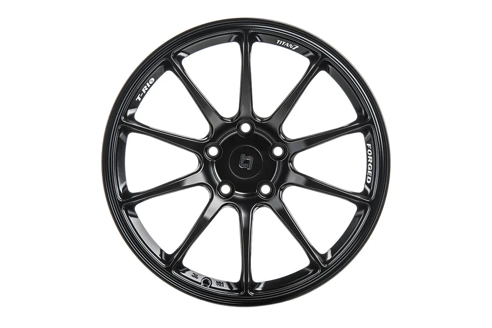 Titan 7 T-R10 Machine Black 18x9.5 +35 5x120 (Single Wheel) - 2017-2024 Honda Civic Type R