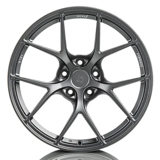 Titan 7 T-S5 Satin Titanium 18x9.5 +40 5x100 (Single Wheel) - 2013-2023 Subaru BRZ / Scion FR-S / Toyota GR86 / 2014-2018 Subaru Forester