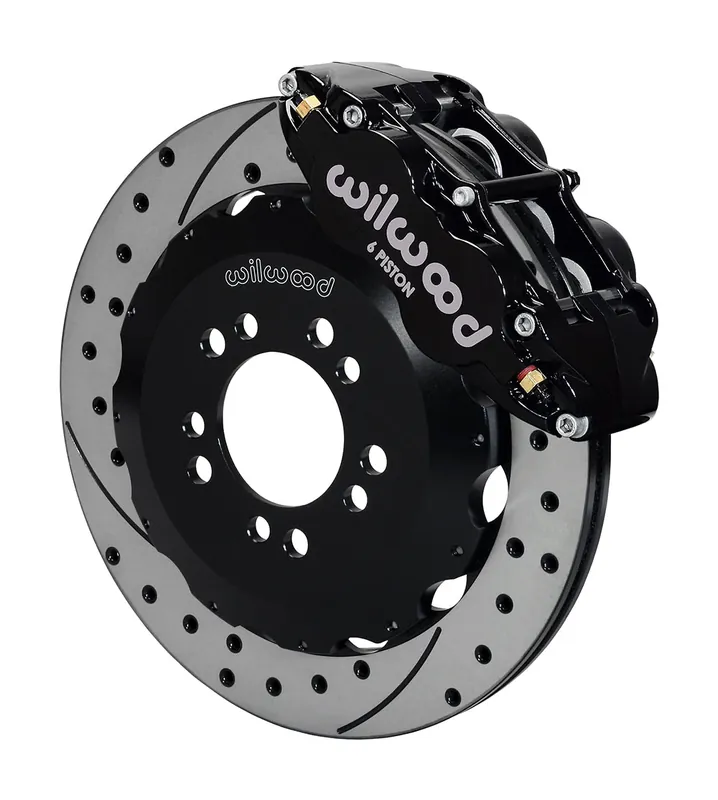 Wilwood FNSL6R 12.88in Front Kit Drilled / Slotted Black - 2013-2018 Ford Focus ST