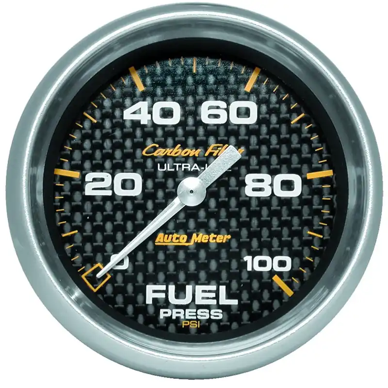 Autometer Carbon Fiber Fuel Pressure Gauge Electrical 2-5/8in - Universal