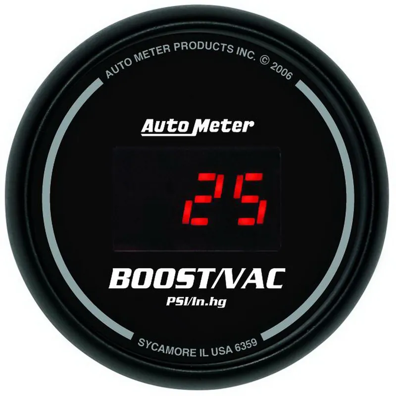 Autometer Sport-Comp Digital Boost Gauge Red LED 52mm - Universal