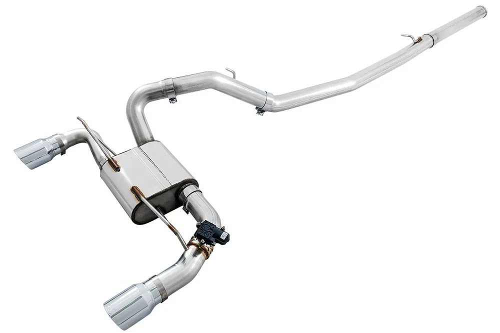 AWE SwitchPath™ Cat-Back Exhaust with Remote (Chrome Silver Tips) - 2016-2018 Ford Focus RS