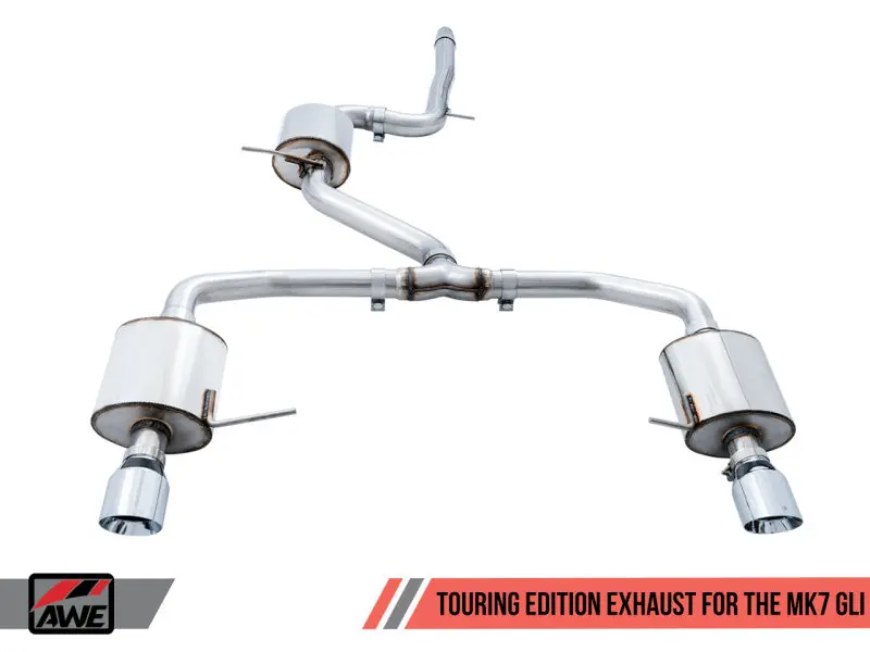 AWE Touring Edition Cat-Back Exhaust (Diamond Black Tips) - 2018-2020 Volkswagen Jetta GLI