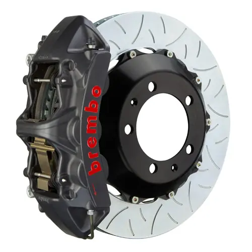 Brembo GT-S System 6 Piston Front Brake Kit Hard Anodized Type 3 Slotted Rotors - Volkswagen Models (inc. 2006-2014 GTI)