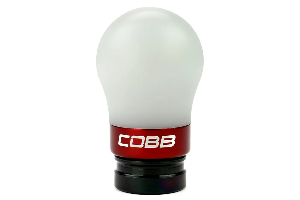 COBB Tuning Shift Knob White w/Red - 2009-2014 Volkswagen Golf/GTI (Mk6)